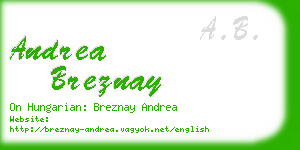 andrea breznay business card